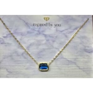 Inspired By You September Birthstone Necklace – Sterling Silver – Blue